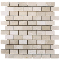 Botticino Cream Beige Marble Mosaic Floor and Wall Tile - Livfloors Collection