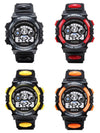 Boys Sports Military Kids Digital Watches Student Childrens Watch Fashion Luminous Led Alarm Camouflage Green Waterproof 7 Color Led Backlight Multifuction Wristwatch For Boys Girls