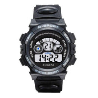 Boys Sports Military Kids Digital Watches Student Childrens Watch Fashion Luminous Led Alarm Camouflage Green Waterproof 7 Color Led Backlight Multifuction Wristwatch For Boys Girls
