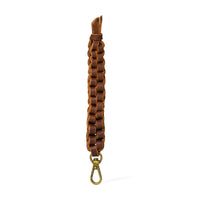 Braided Leather Keychain Strap