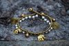 Brass Elephant Bracelet Boho Beaded Charm Stackable