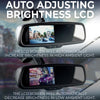 Master Tailgaters 8" Frameless Rear View Mirror with 7" LCD Screen | Rearview Universal Fit Mount | 4 Video Inputs | Auto Adjusting Brightness LCD | Anti Glare | Full Original Mirror Replacement