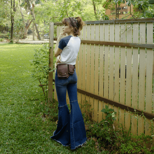 Brown Leather Hip Bag