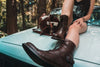 Handmade Brown Leather Victorian Ankle Boots – Womens Lace Up Brogue