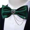 Business Elegant Gold Black Pattern Elegant Wedding Silk Bowtie Men Butterfly Fashion Bow Ties Pocket Square Classic Business Tuxedo Wedding Bowties Handkerchief Set