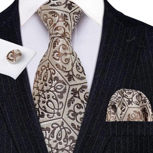 Business Luxury Men Silk Necktie Fashion Tie Sets For Men Wedding Party Wear Elegant Neck Tie Design For Men Soft Business Casual Suit Neckties