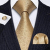 Business Luxury Men Silk Necktie Fashion Tie Sets For Men Wedding Party Wear Elegant Neck Tie Design For Men Soft Business Casual Suit Neckties