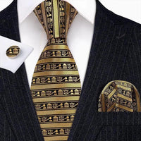 Business Luxury Men Silk Necktie Fashion Tie Sets For Men Wedding Party Wear Elegant Neck Tie Design For Men Soft Business Casual Suit Neckties