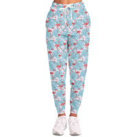 Flamingo Blue Floral Joggers