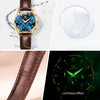 Women's Leather Strap Quartz Waterproof Luminous Watch