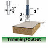 BOSCH 85268MC 3/8 In. x 1 In. Carbide-Tipped Double-Flute Flush Trim Router Bit