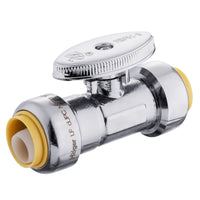 10 Pcs 1/2" Push Connect x 1/2" Push Connect Straight Stop Valve, 1/4 Turn (Lead Free) Plumbingsell