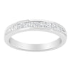 .925 Sterling Silver 1/2 Cttw Princess-Cut Diamond Channel-Set Half-Eternity Wedding or Anniversary Band Ring (H-I Color, I2 Clarity) - Size 6