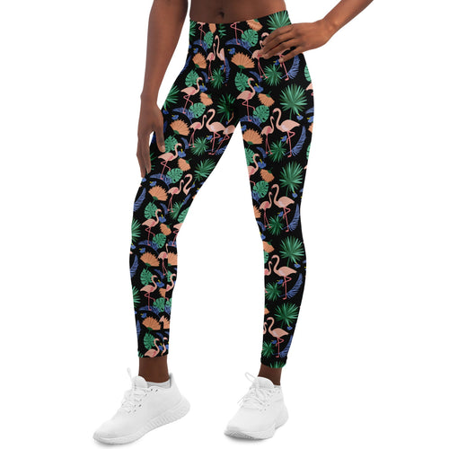 Flamingo Exotic Floral Leggings