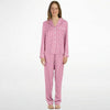 Simple Pink Flamingo Satin Pajamas