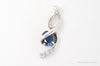 Blue Sapphire Cubic Zirconia Sterling Silver Necklace Pendant