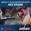 BOSCH ITDSL810202 2 pc. Driven 2 In. Impact Slotted #8-10 Power Bits