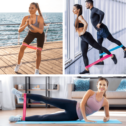 XGear Fitness Loop Resistance Band Set of 5 for Women with Carry Bag