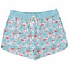 Flamingo Blue Floral Loose Shorts