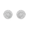 .925 Sterling Silver 1/4 Cttw Baguette and Round Diamond Swirl Love Knot Stud Earrings (I-J Color, I3 Clarity)