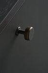 Dark Rubbed Bronze "Villa" Cabinet Knobs and Pulls | Fluted Cabinet Hardware Euro • Knobs