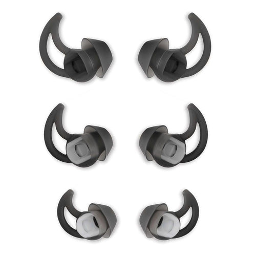 MQIMY Silicone Replacement Earbud Tips Earbud Covers Ear Tips Compatible with Bose QC20 QC20i SoundSport SIE2i IE2 IE3 Headphone Rubber Tips 3 Pairs S M L