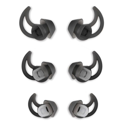 MQIMY Silicone Replacement Earbud Tips Earbud Covers Ear Tips Compatible with Bose QC20 QC20i SoundSport SIE2i IE2 IE3 Headphone Rubber Tips 3 Pairs S M L