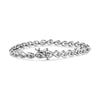.925 Sterling Silver 1/10 Cttw Round-Cut Diamond Links of Flame Bracelet (I-J Color, I3) - 7.25"