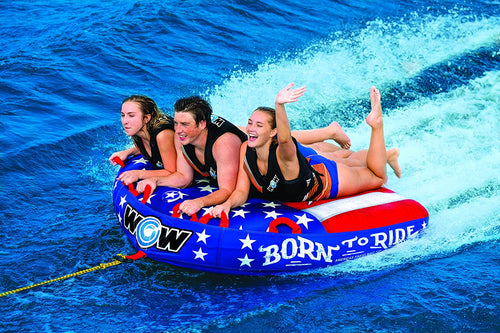 WOW Sports Born to Ride 3 Person 3P Towable (22-WTO-3982) Jupiter Gear