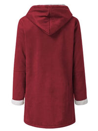 Full Size Pocketed Long Sleeve Hooded Toggle Jacket – Stylish & Functional Outerwear for Women