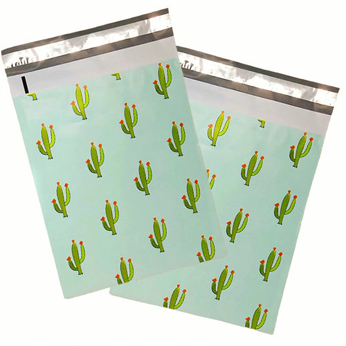 Cactus Mint Poly Mailers Size 10x13 Colorful Shipping Bags
