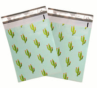 Cactus Mint Poly Mailers Size 10x13 Colorful Shipping Bags
