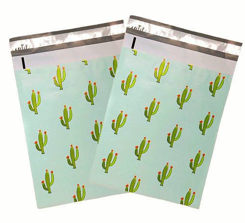 Cactus Mint Poly Mailers Size 6x9 Shipping Bags