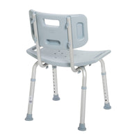 Bathroom Safety Shower Tub Bench Chair with Back, Gray RIO Medical Supplies