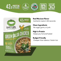 Green Salsa Chicken – 42g Protein | Ready in 90 Seconds