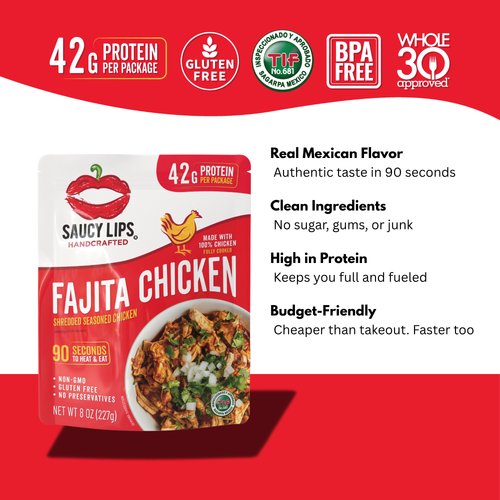 Fajita Chicken – 42g Protein | Ready in 90 Seconds