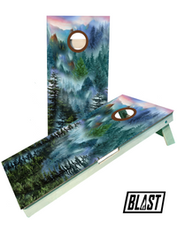 Camping Theme Valley Cornhole Set