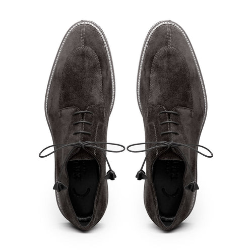 26-220-GRY CAMPO Sueded Goatskin Lace Up, Grey