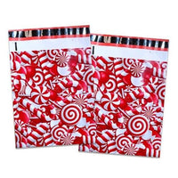Candy Cane Christmas Poly Mailers Size 6x9 Shipping Bags