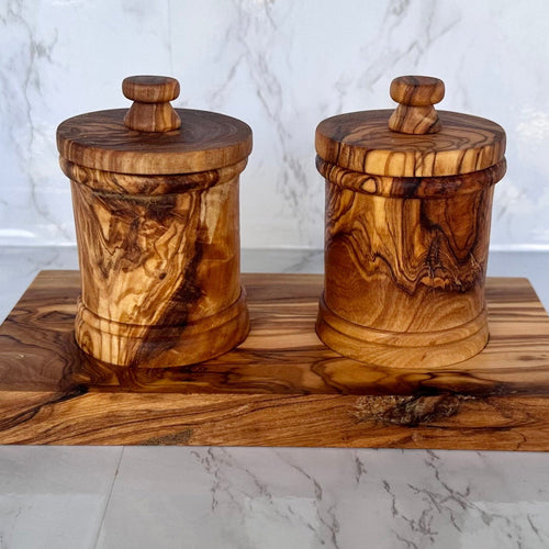 Olive Wood Canister Set