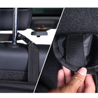 Car Trunk Organizer Adjustable Backseat Storage Bag Net High Capacity Multi-use Oxford Automobile Adjustable Strap Durable Seat Back Organizers Universal Back Seat Trunk Organizer Hanging Car Organizer Trunk Foldable Cargo Storage Backseat Trunk Organizer
