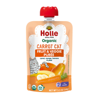 Holle Organic Carrot Cat - Fruit & Veggie Purée Pouches