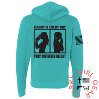 CARRY & PRAY Zippered Hoodie