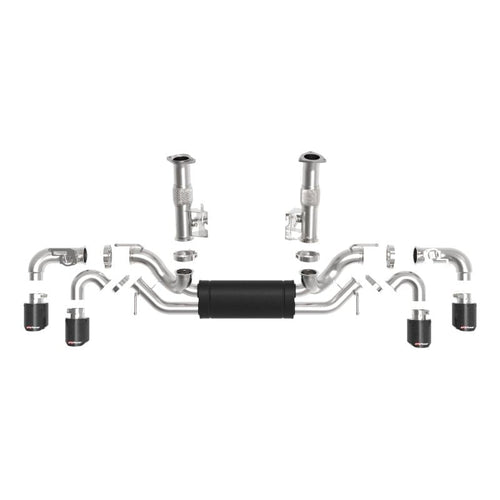 aFe MACH Force-Xp 3in to 2-1/2in 304SS Cat-Back 2020 Chevy Corvette (C8) 6.2L - Carbon Fiber Tip