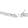14K White Gold 2.0 Cttw Baguette and Princess-Cut Diamond Tennis Bracelet (H-I Color, SI1-SI2 Clarity) - 7"