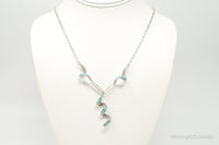 VTG Handmade Native American Zuni RDB Turquoise Sterling Silver Necklace