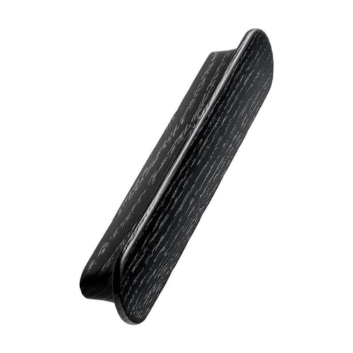 Lacquered Black Wood "Tuba" Cabinet Knob and Drawer Pulls Euro • Knobs