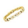 14K Yellow Gold 8 1/5 Cttw Baguette and Princess-Cut Diamond Geometric Twist Link Bracelet (G-H Color, VS1-VS2 Clarity) - Size 7"