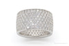 Vintage SW Cubic Zirconia Sterling Silver Band Ring - Size 7.5