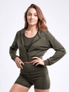 JupiterGear Athletic Zip-Up Crop Hoodie Jacket